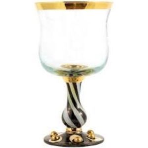 Mackenzie Childs 2 tango water/wine glasses new